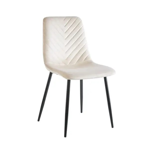 Krzesło tapicerowane beżowy nogi czarny K5-FX